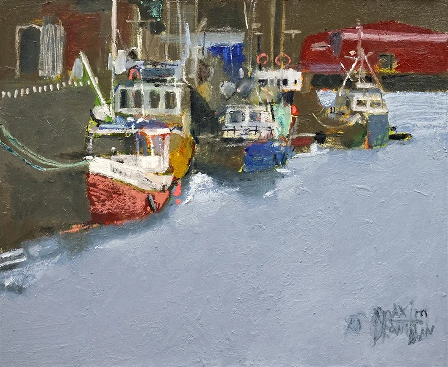 Кораблики в Териберке.  Х/м,  62х75,  2016.