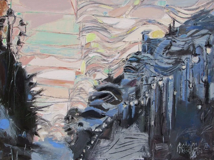 На Гедемина. Х/м, 75х100, 2015.