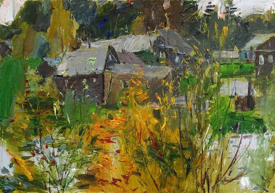 Осенний берег. 48х62, х/м, 2014.