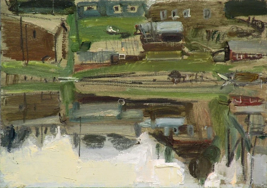 Сумерки в Нурмолице. 35х50, х/м, 2014.