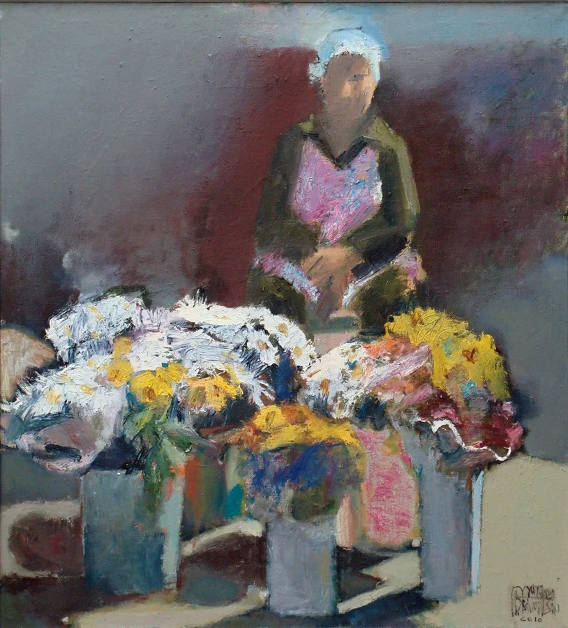 Цветочная фея.  Х/м,  90х85,  2010